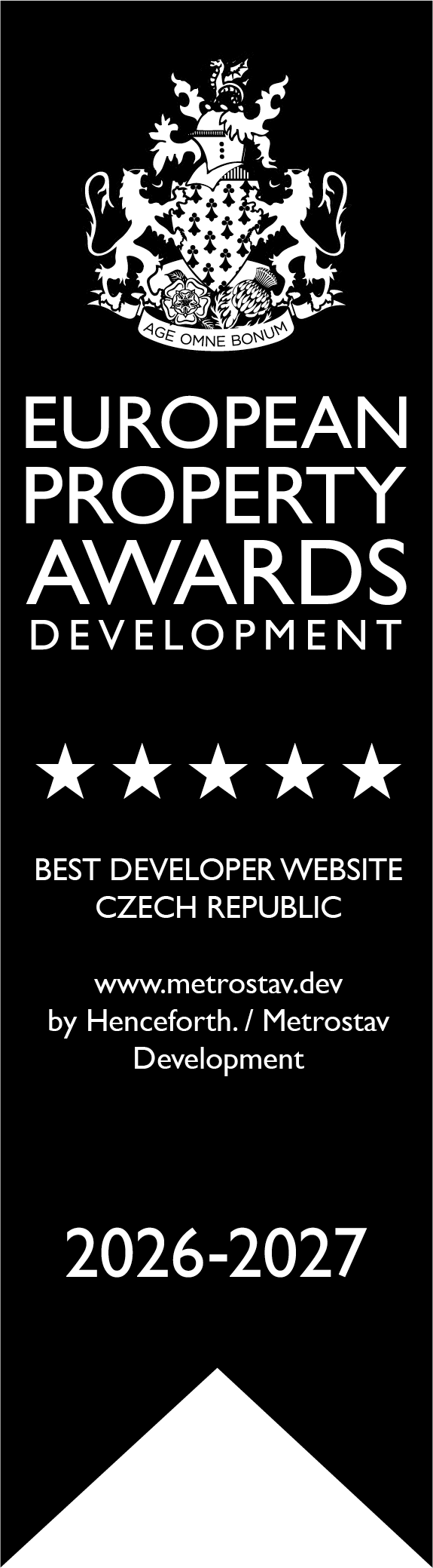 European Property Awards Development 2026-2027, Best Developer Website Czech Republic, metrostav.dev